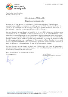 2025-12-05 - Avis au public signé_Art.16_3A-2025-3754-174 - exploitation d'un ascenseur - Rosport